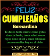 GIF Frases de Cumpleaños Bernardina